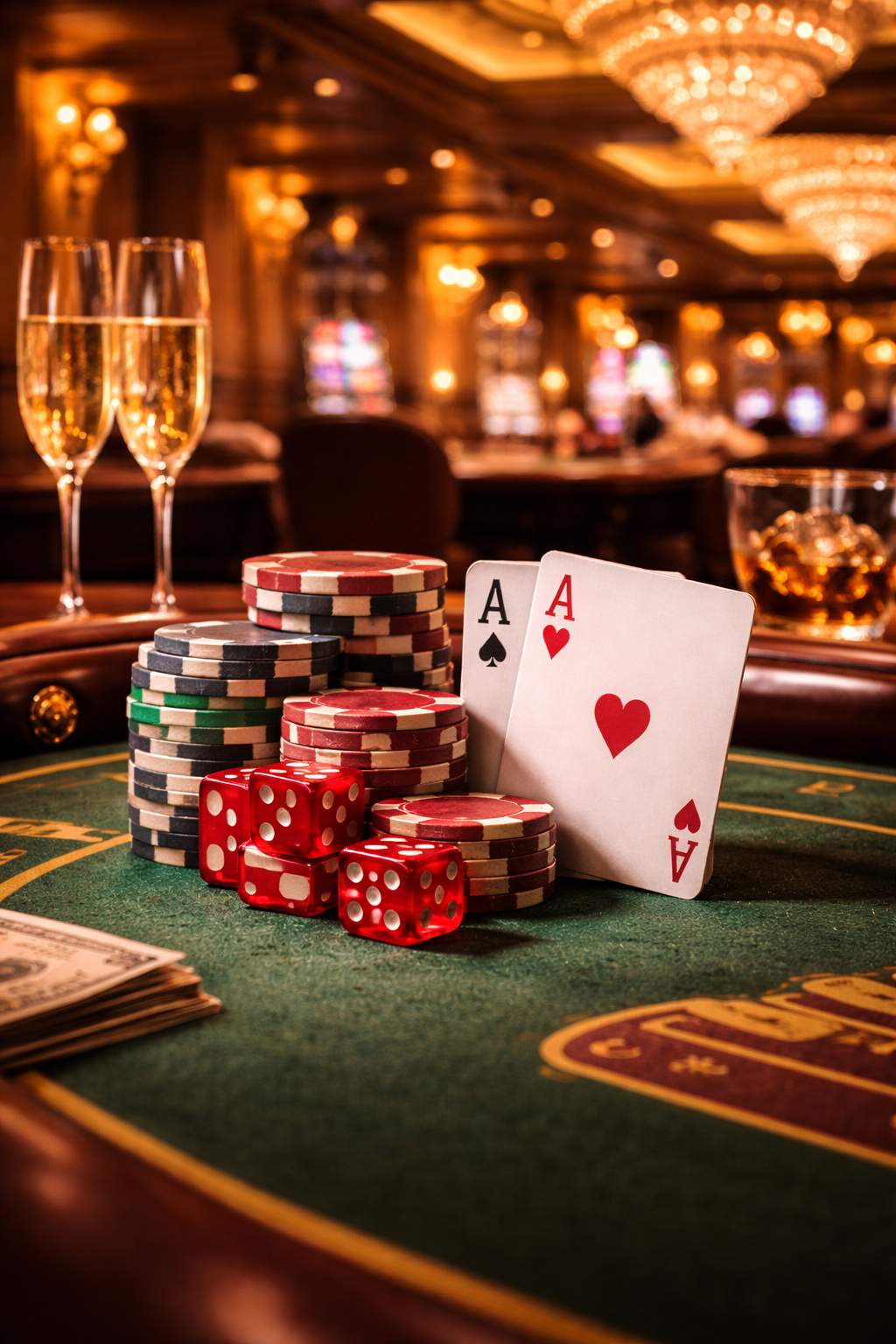 ラグジュアリーなカジノテーブル