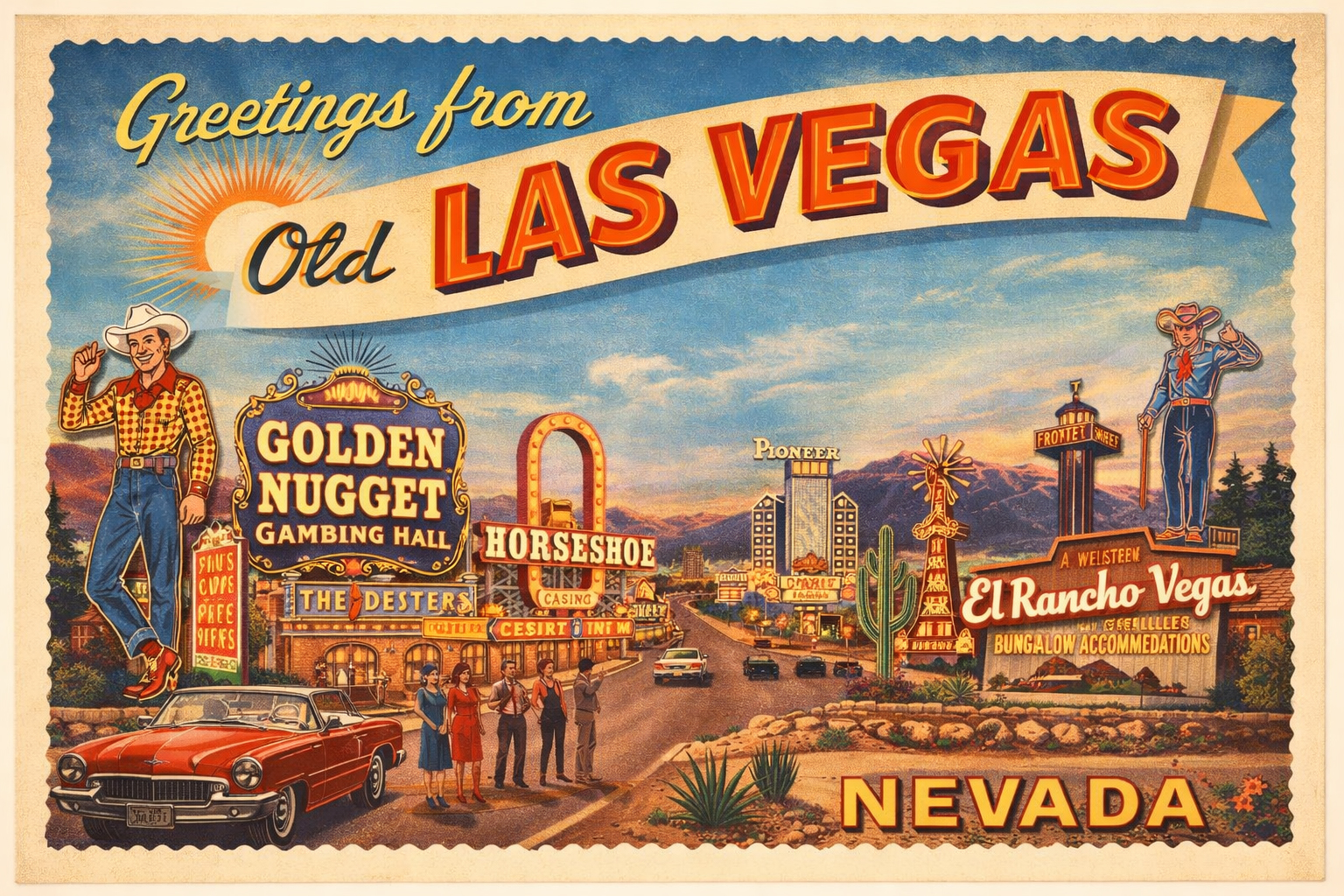 古いベガスの postcard 的イメージ