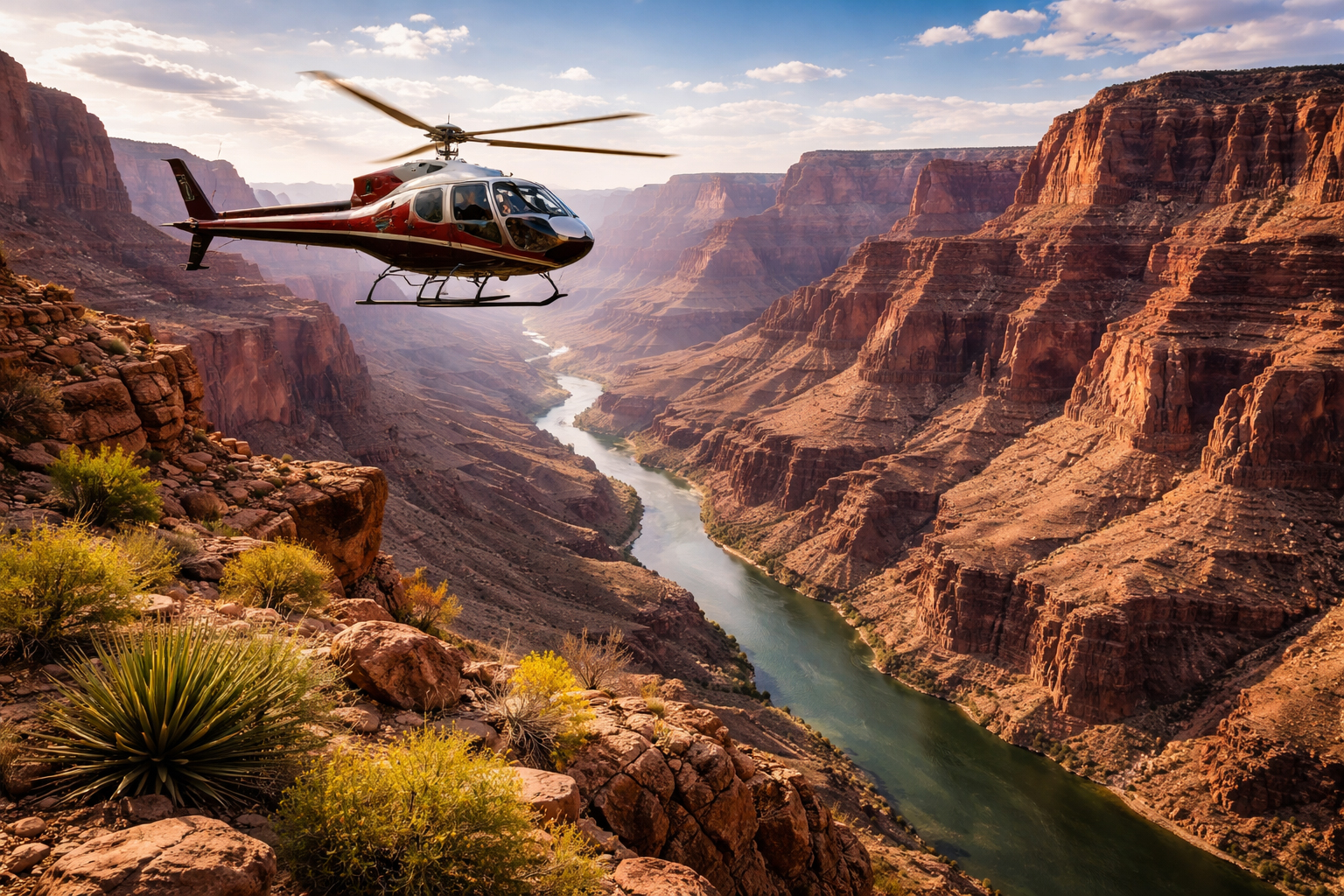 Helicopter over Grand Canyon